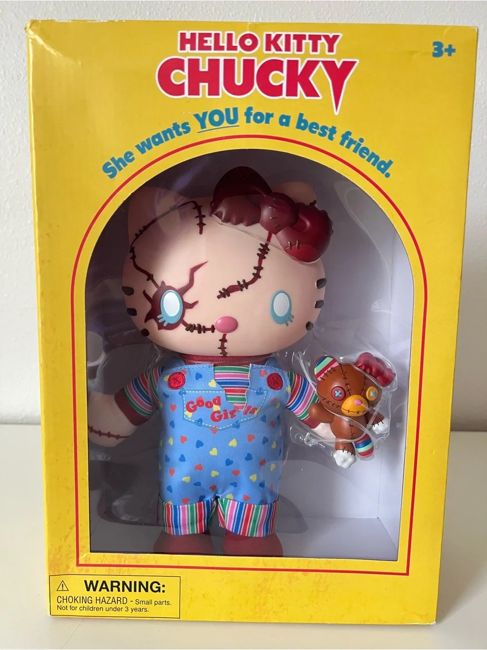Hello Kitty Chucky Horror Vinyl Figure Doll w/ Bear New in Box